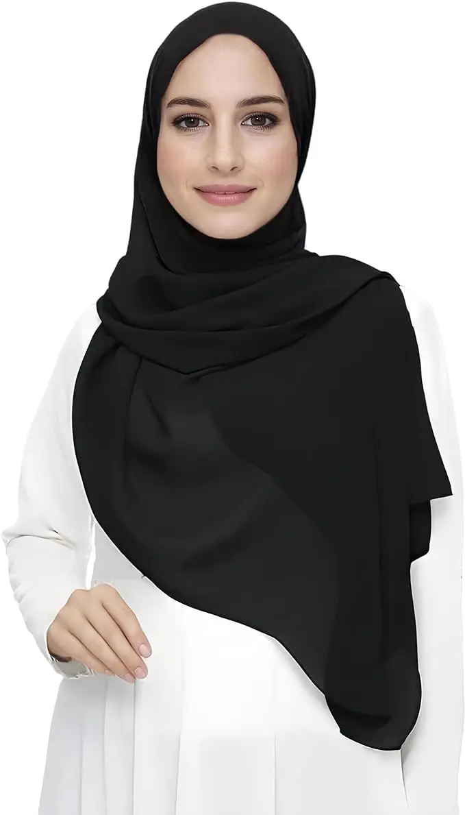 chiffon hijab black