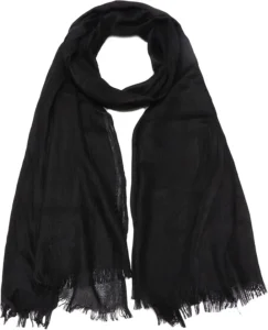 Black cotton hijab shawl