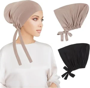 Beige hijab cap